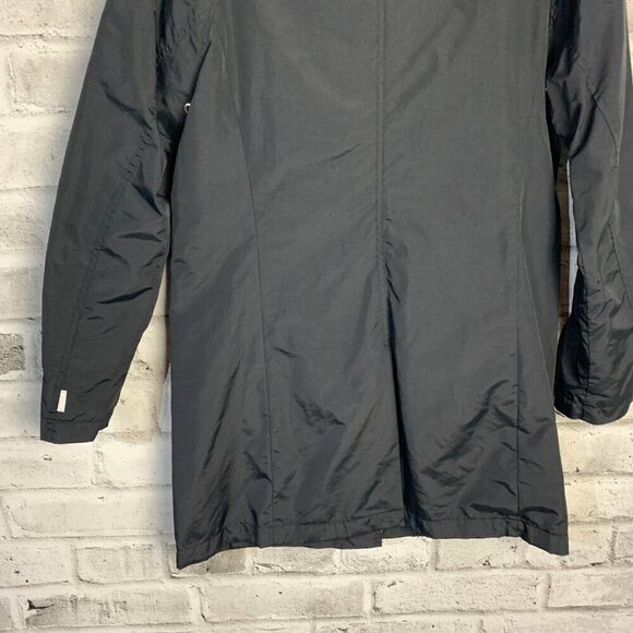 Columbia Vintage 90s Black Lightweight Windbreaker Rain Trench Coat - Picture 7 of 16